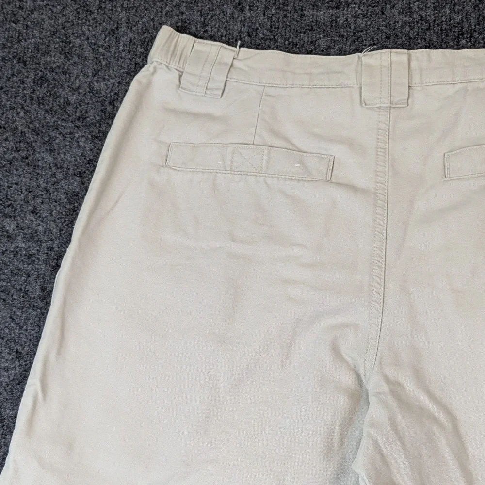 Columbia Mens 32 Tan Cotton Canvas Cargo Shorts Hiking Utility Outdoor 9 Inseam